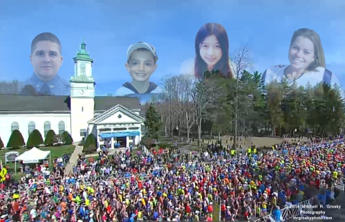 As the 2014 Boston Marathon begins in Hopkinton, Our Four Heroes Watch From Above.